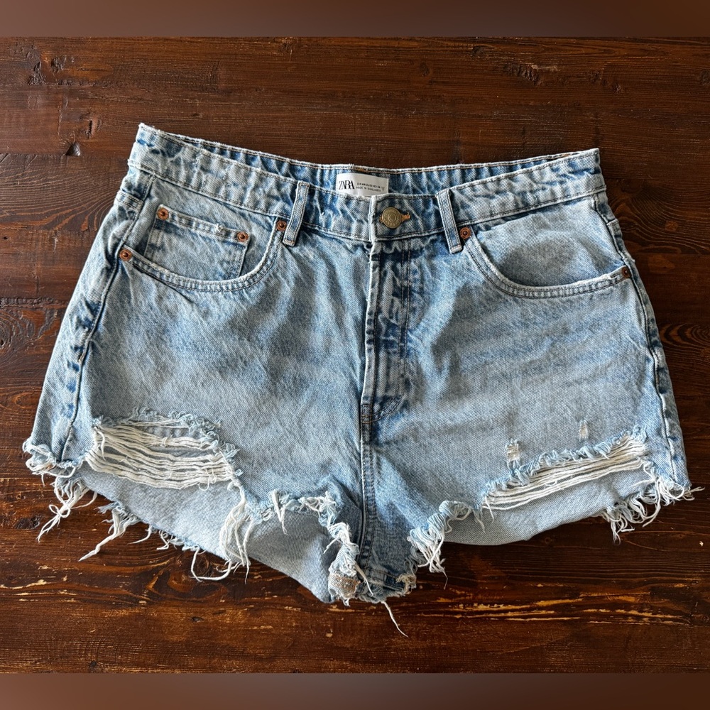 Zara Denim Distressed Women's Shorts Size 12